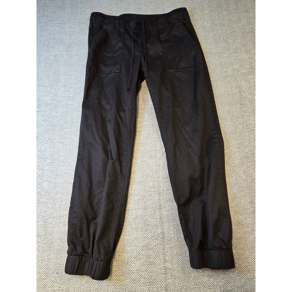 Buffalo David Bitton Jogger Pants Women's Medium Black Drawstring Waist Tapered
